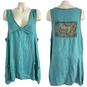 BLUE FISH CLOTHING TUNIC JUMPER TOP DRESS ONE A KIND RARE SZ 1 / UP TO US SZ 16